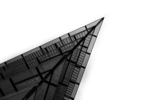 Inredningsbild, svartvitt, studio vertikal